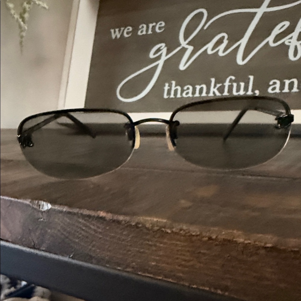 CHANEL Black Oval Sunglasses